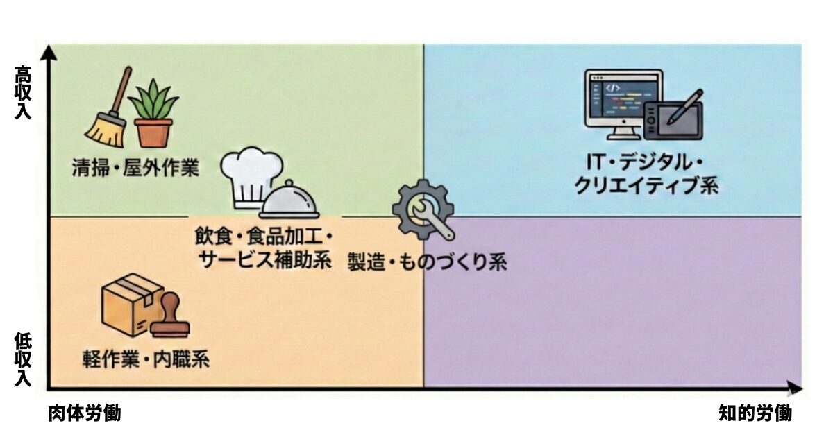 就労継続支援のマトリクス